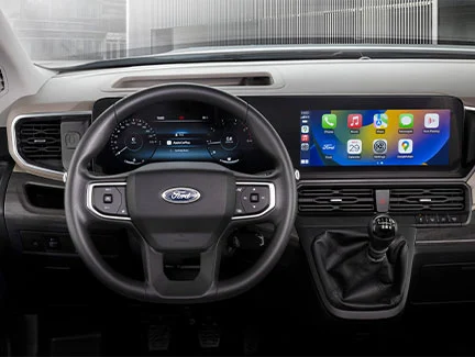 dual 12 3 inch screens Ford Transit